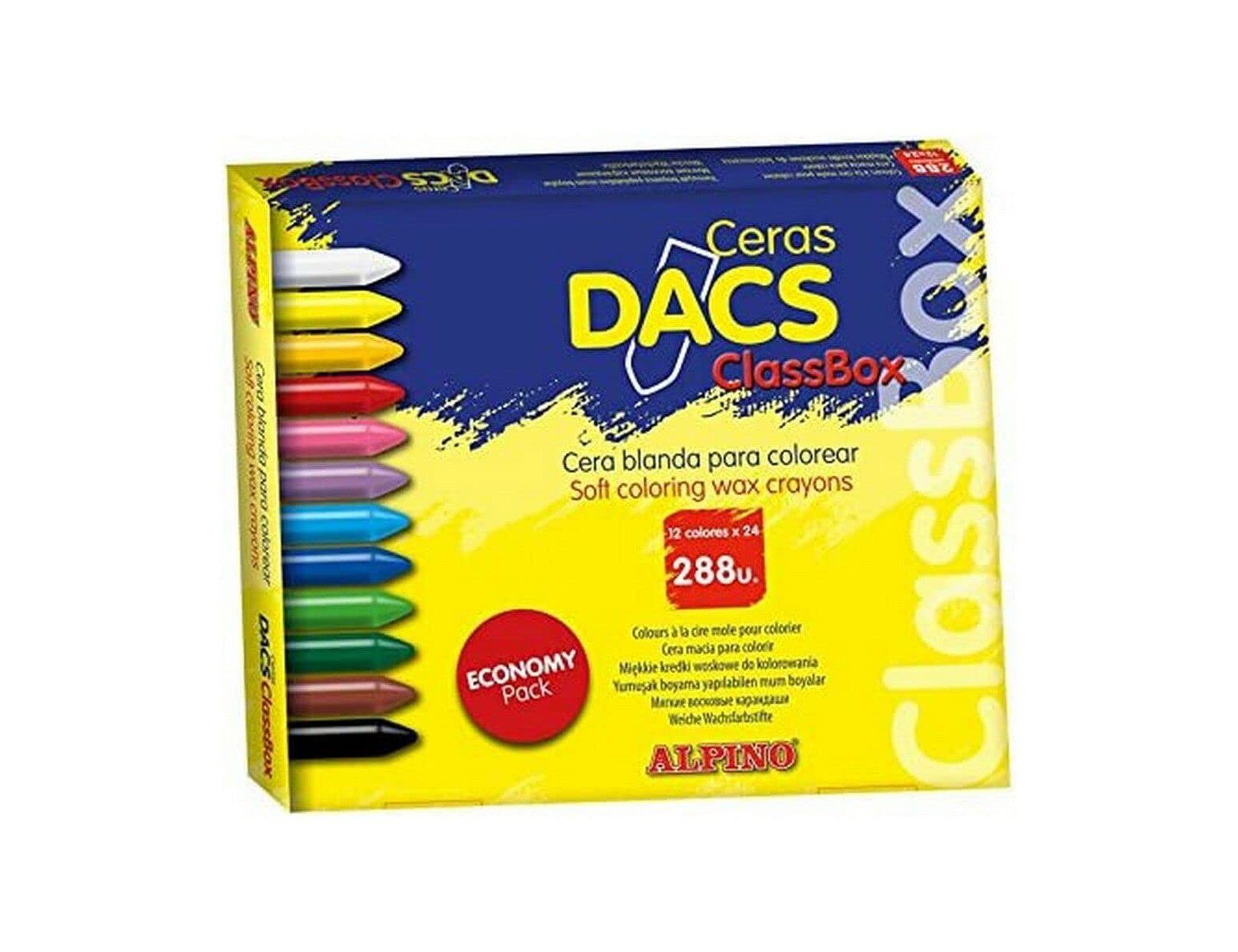 Lapis de cera dacs classbox caixa de 288 unidades 12 cores sortidas ( Imagem 3 de 3 ) - Preview
