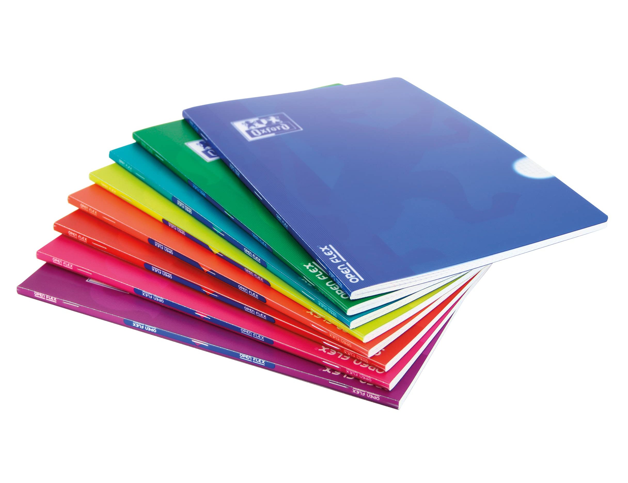 Caderno escolar agrafado oxford capa flexivel optik paper openflex 48 folhas 90 gr din a4 quadricula 4 mm cores sortidas (10 unidades) ( Imagem 5 de 12 ) - Preview