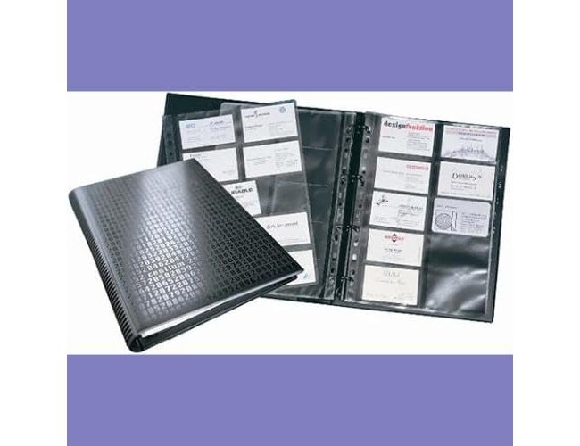 Porta cartoes durable din a4 visifix centium 4 aneis 20 bolsas com indice alfabetico para 400 cartoes de visita 57x90 mm ( Imagem 5 de 5 ) - Preview