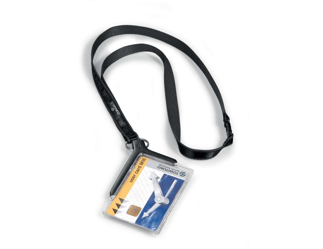 Identificador durable com cordao plano acrilico diagonal 54x85mm (10 unidades) ( Imagem 3 de 6 ) - Preview
