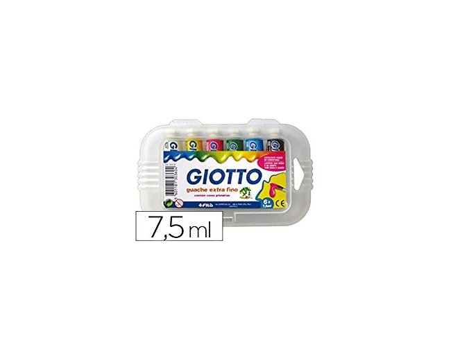 Giotto school gouache paint, 7.5 ml, 6 assorted colors. ( Imagem 3 de 3 ) - Preview