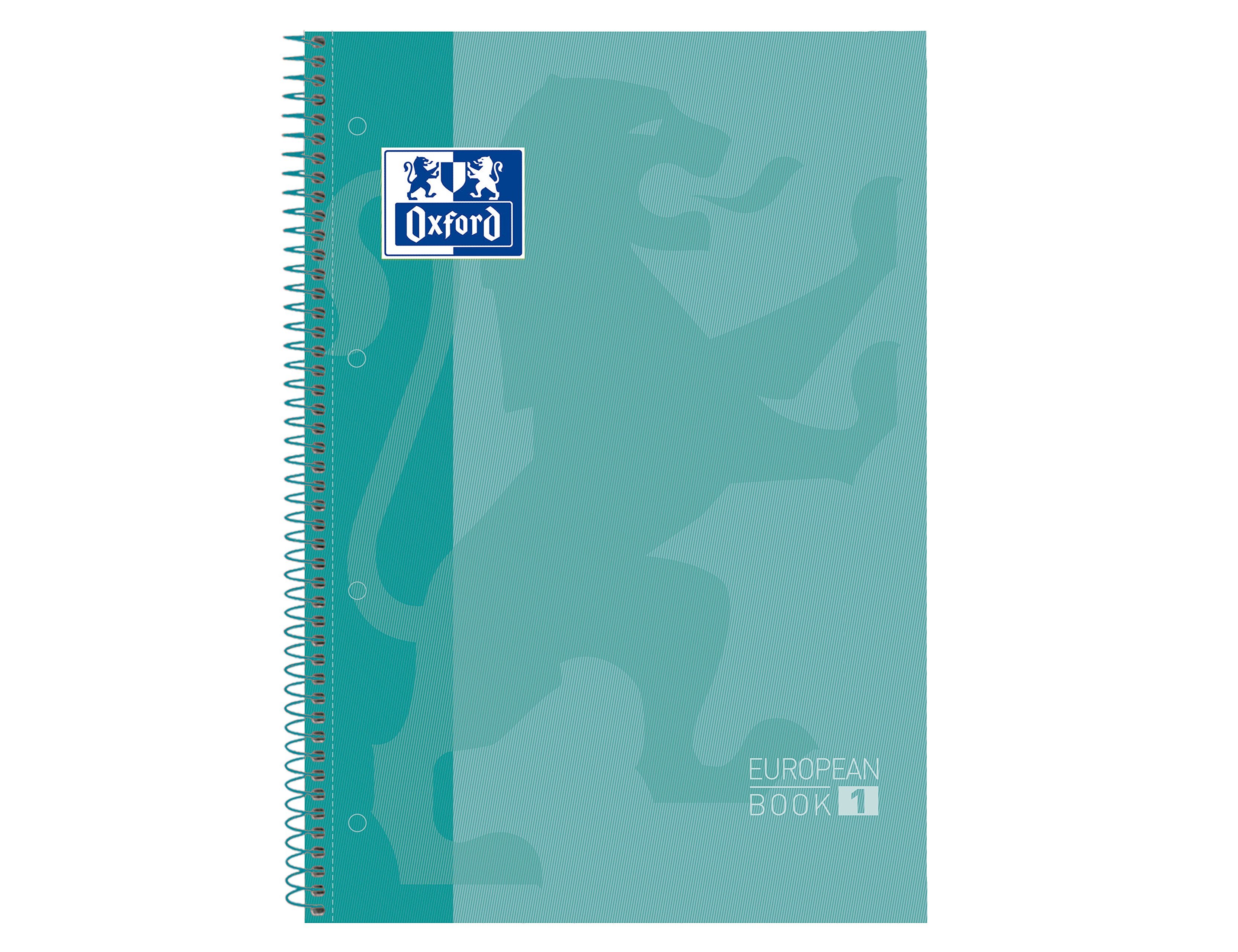 Caderno espiral oxford capa extradura microperfurado din a4 80 f quadricula 5 mm cor menta gelo ( Imagem 4 de 11 ) - Preview