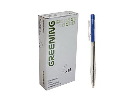 Esferografica greening azul retratil (12 unidades) ( Imagem 3 de 3 ) - Preview
