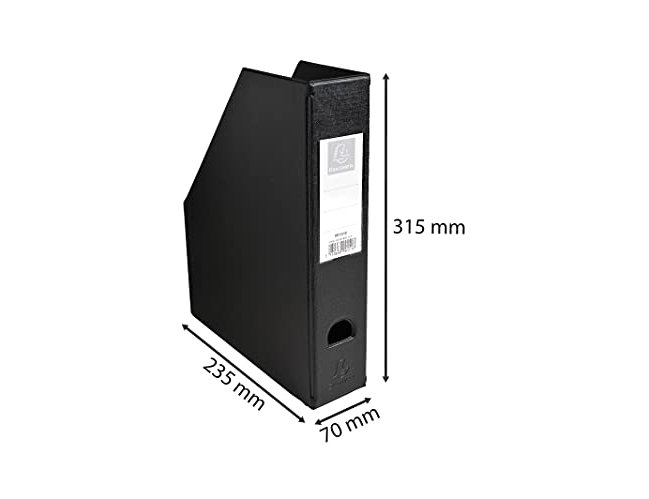 Porta revistas exacompta pvc lombada 70mm cor preto 230x310x70 mm ( Imagem 4 de 4 ) - Preview