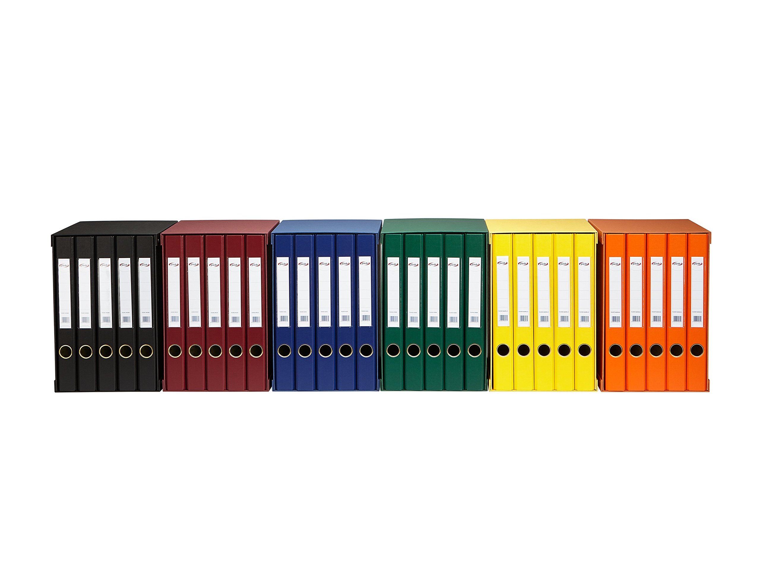 Modulo de 5 pastas de arquivo pardo folio 2 aneis 25 mm azul 350x230x300 mm ( Imagem 5 de 6 ) - Preview