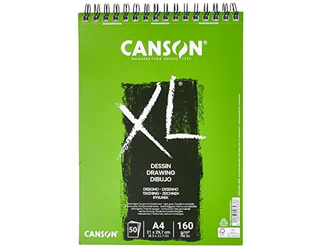 Bloco de desenho canson xl dessin din a4 liso microperfurado espiral 21x29,7 cm 50 folhas 160 gr ( Imagem 4 de 8 ) - Preview