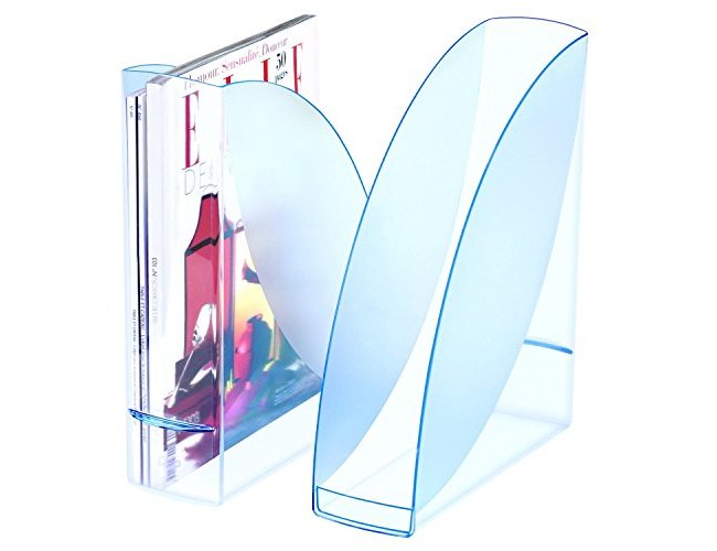 Porta revistas cep confort ice blue plastico celeste transparente ( Imagem 4 de 5 ) - Preview