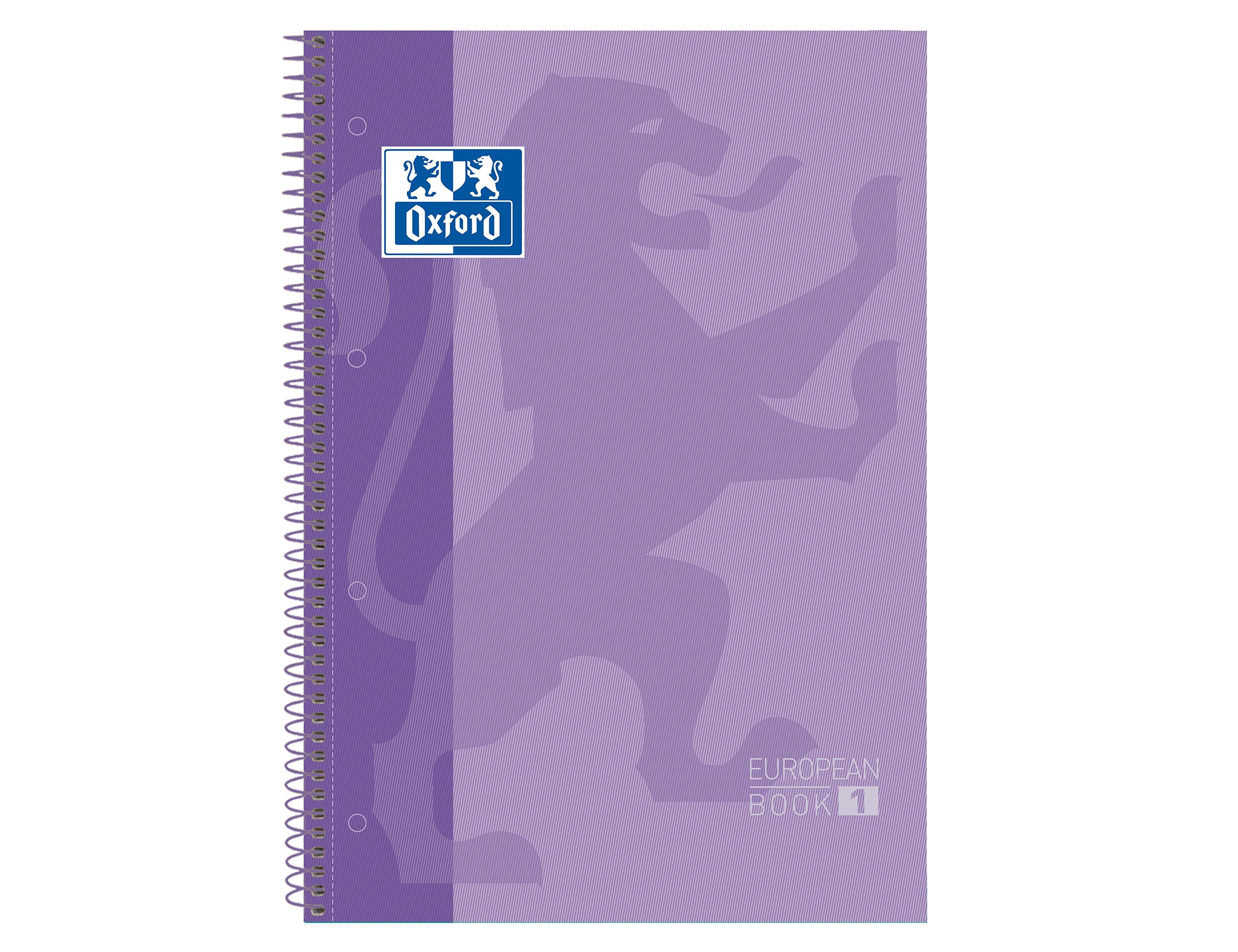 Caderno Espiral Oxford A4 Quadriculado Lilás - Capa Extradura Microperfurado ( Imagem 3 de 10 ) - Preview