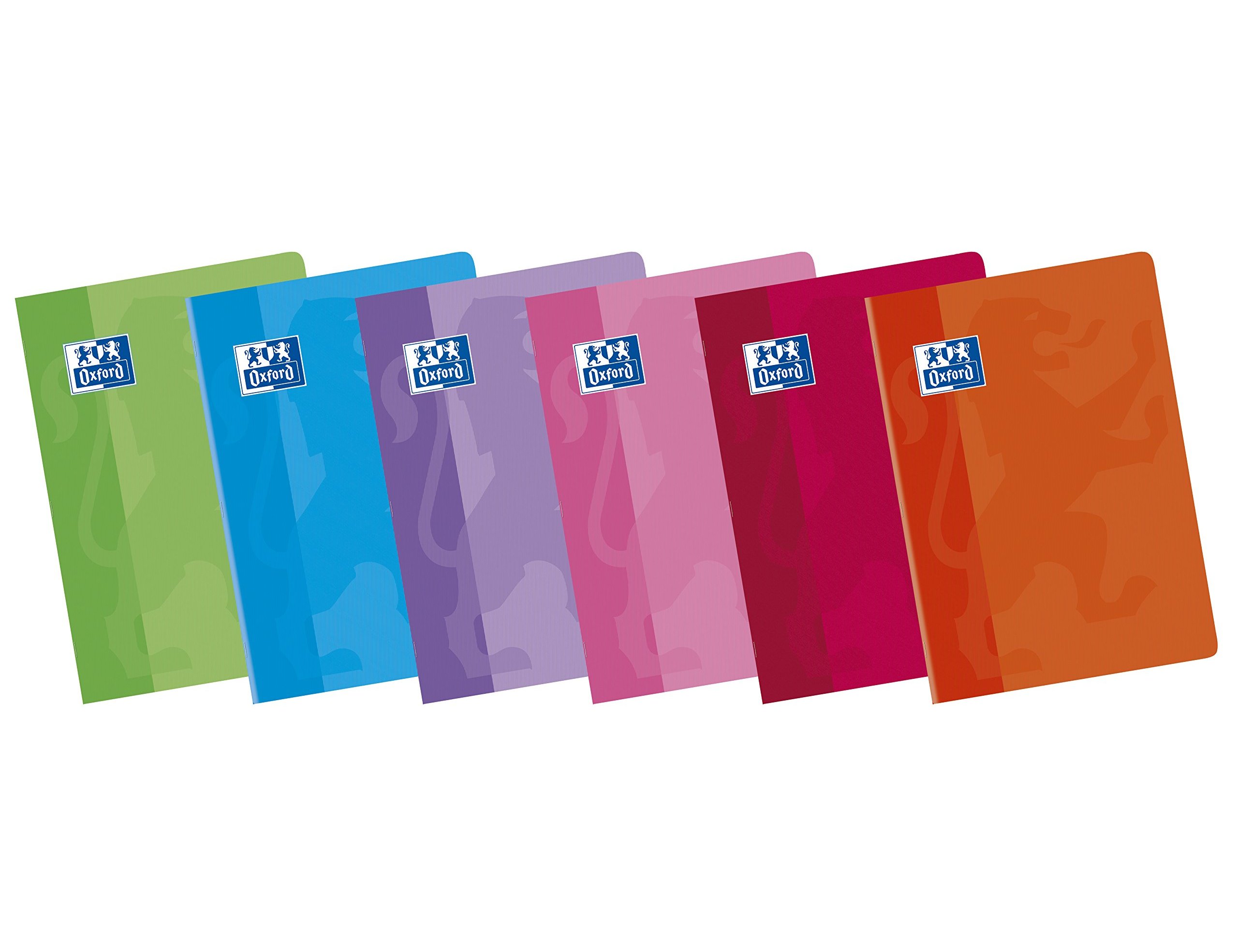 Caderno agrafado oxford din a5 48 f quadriculado 4 mm cores sortidas (10 unidades) ( Imagem 3 de 7 ) - Preview