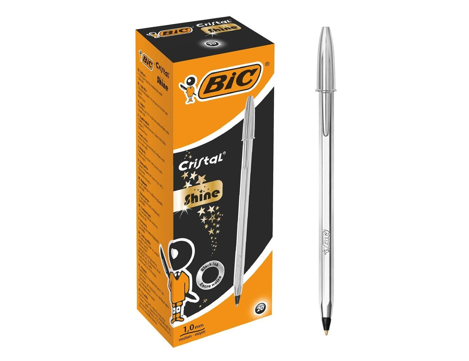 Esferografica bic cristal celebration prata tinta preta unidade ( Imagem 4 de 5 ) - Preview