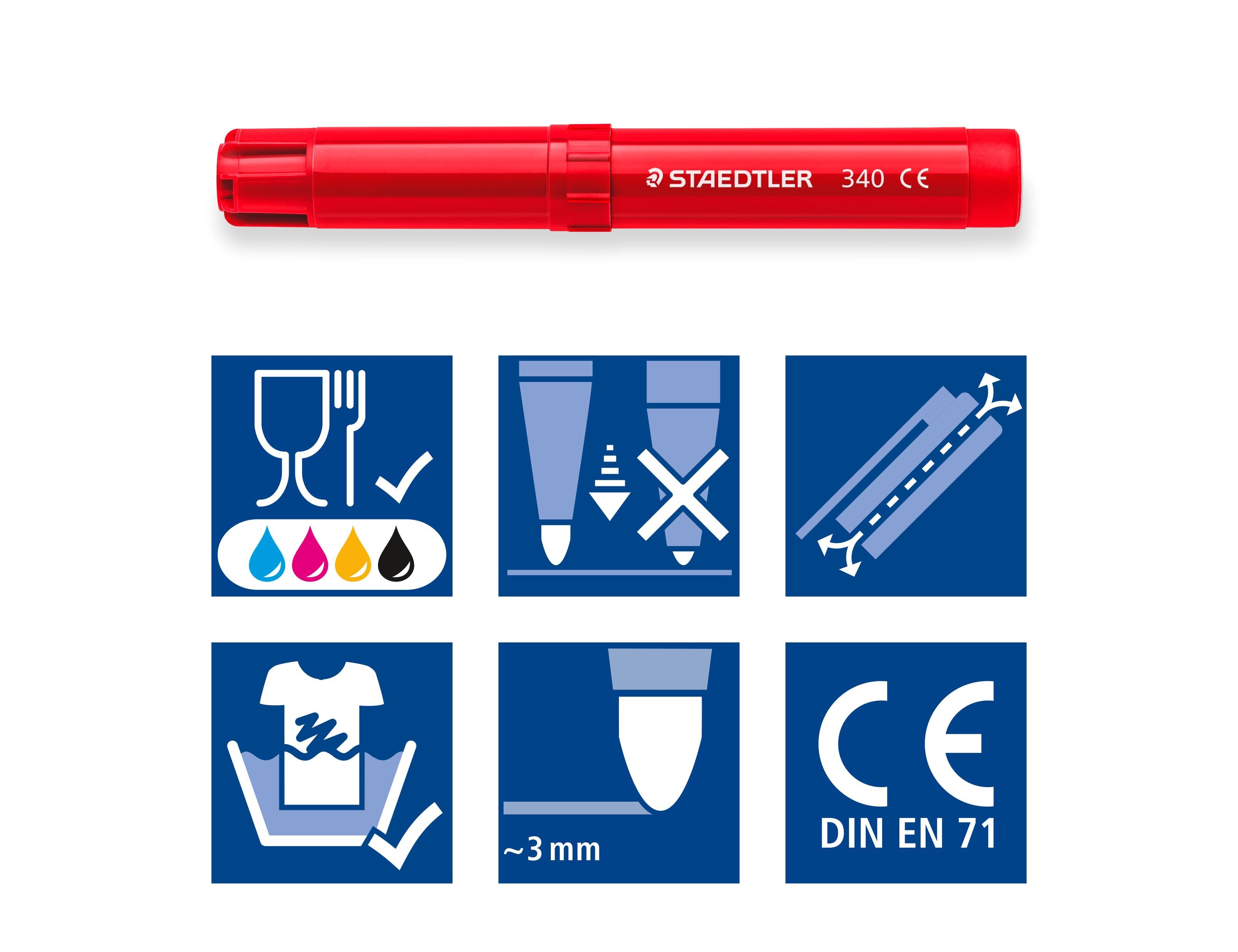 Marcador Staedtler Jumbo Traço 3mm - Estojo de 12 Cores Sortidas ( Imagem 5 de 11 ) - Preview
