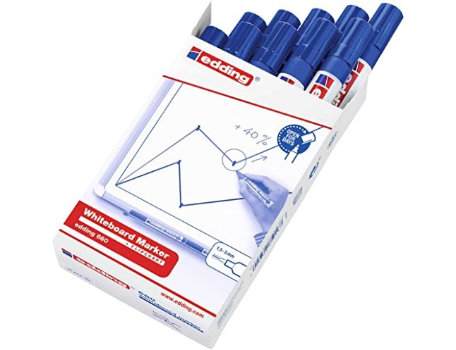 Marcador Edding Quadro Branco 660 - Azul (10 unidades) ( Imagem 4 de 4 ) - Preview