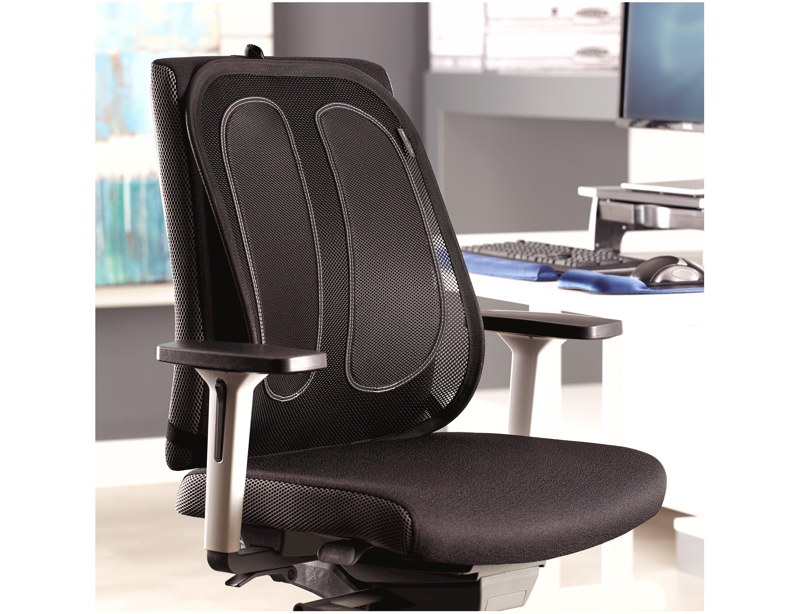 Fellowes Mesh Office Suites lumbar pillow with adjustable tension system. ( Imagem 4 de 10 ) - Preview