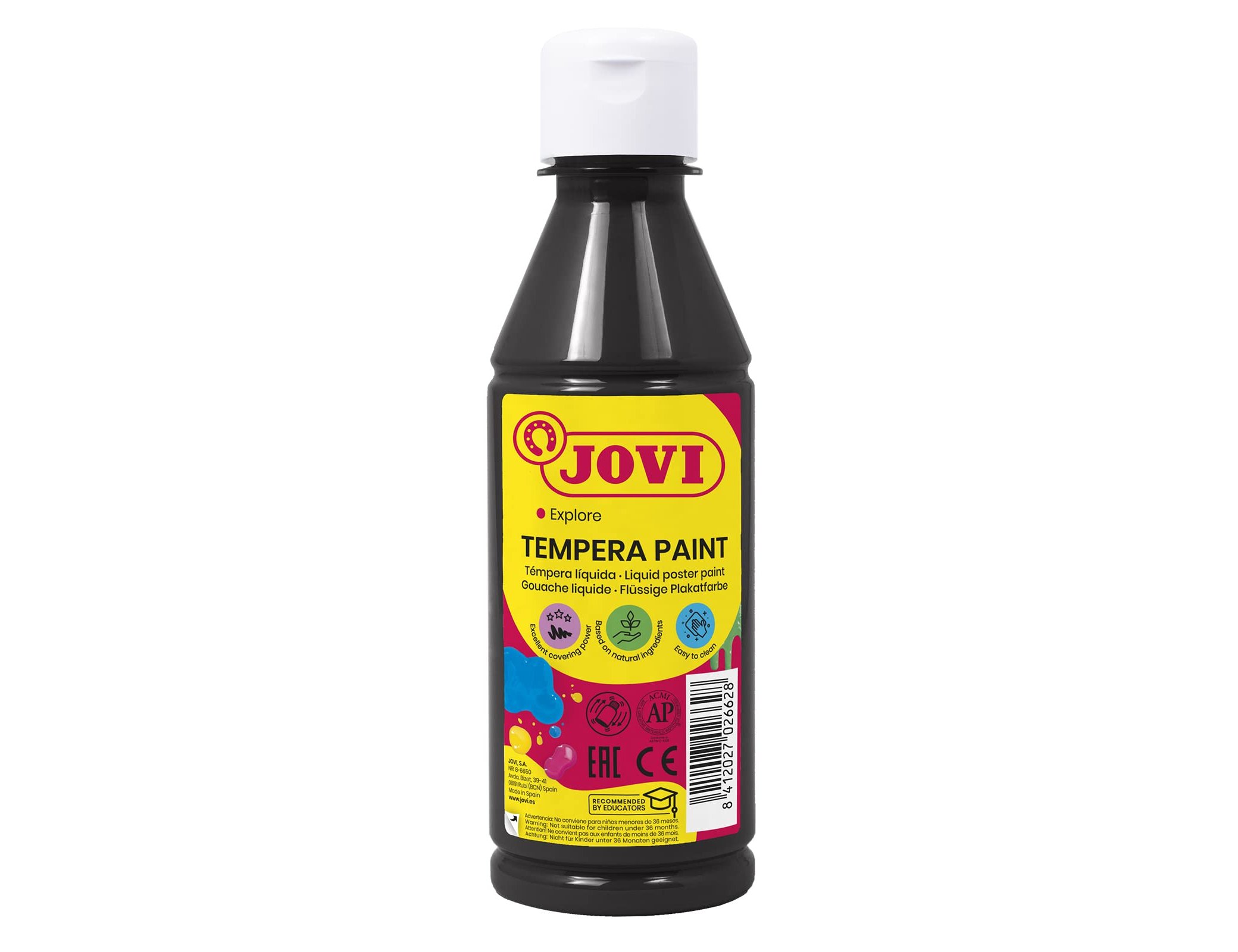Jovi liquid gouache 250 ml - black ( Imagem 3 de 6 ) - Preview