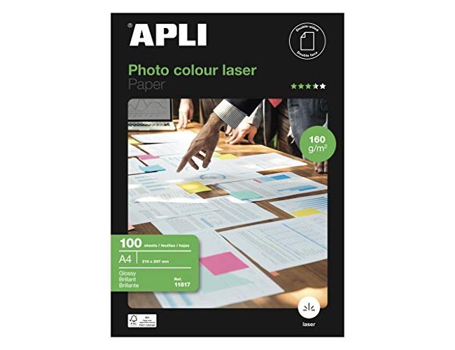 Papel fotografico apli glossy dupla face din a4 pack de 100 folhas 160 gr ( Imagem 3 de 3 ) - Preview