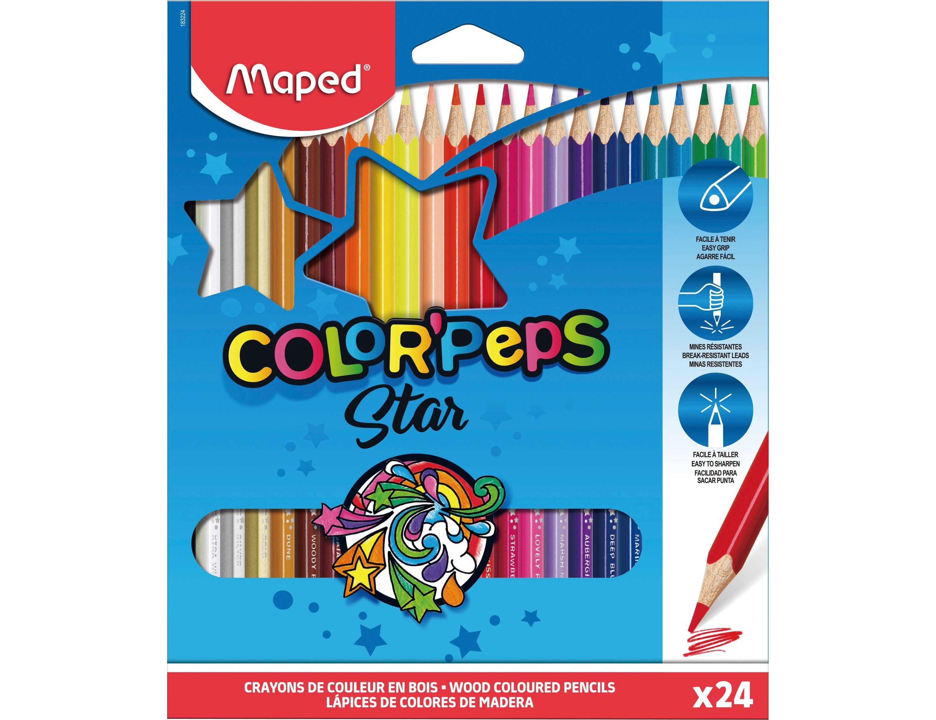 Maped Color Peps Colored Pencils - Box of 24 ( Imagem 3 de 3 ) - Preview
