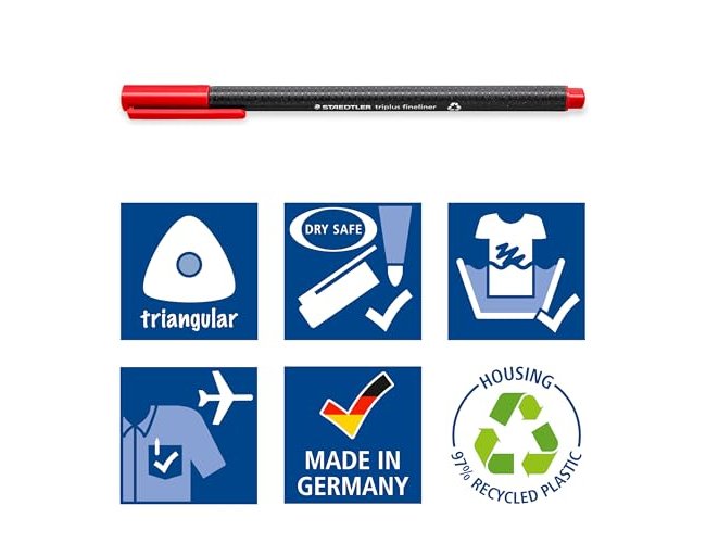 Fineliner STAEDTLER Triplus 334 0,3mm caixa com 20 cores ( Imagem 4 de 4 ) - Preview