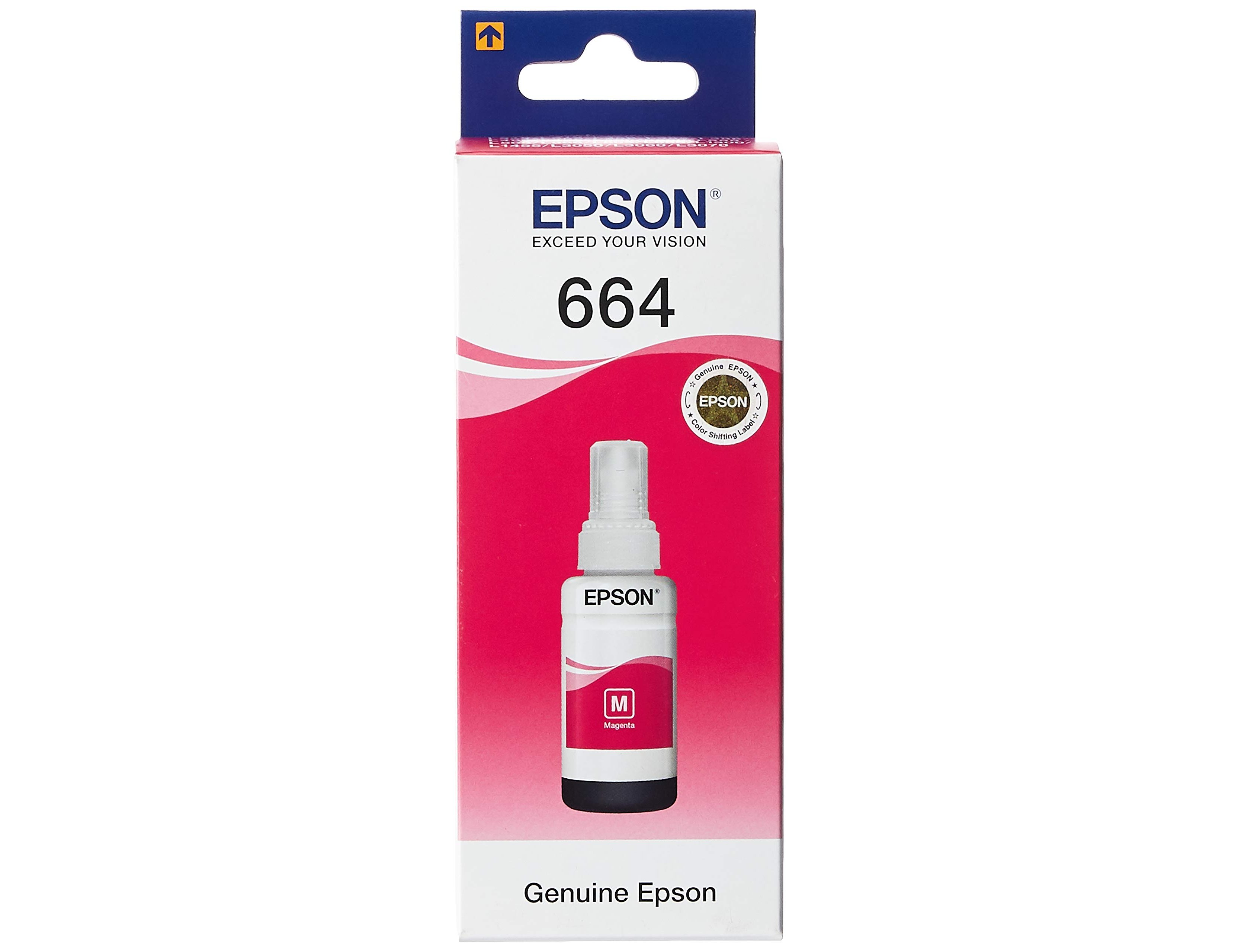 Tinta epson t6643 et2500/2550/14000/l475/565/575 expression et-2550/2550 workforce et4500 magenta garrafa 70 ml 6500 pag ( Imagem 3 de 5 ) - Preview