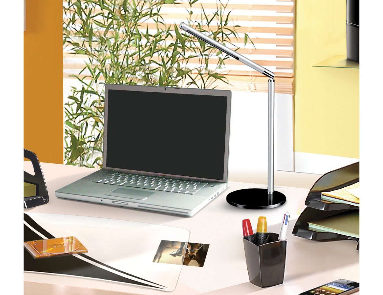 Candeeiro de escritorio cep ecoline de aluminio e aco com luz led ( Imagem 5 de 7 ) - Preview