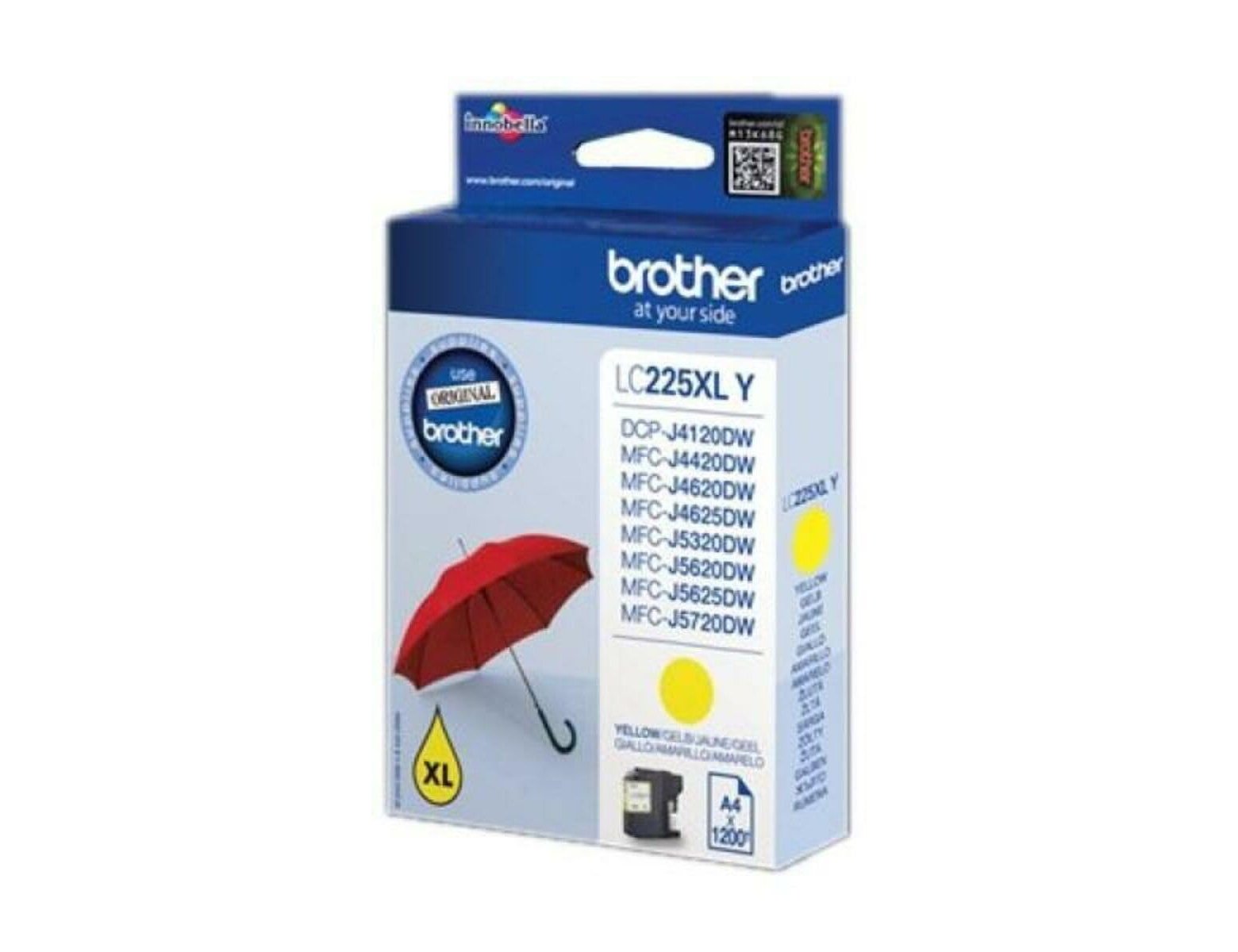 Tinteiro brother lc-225xlybp mfc-j 4420 dw / mfc-j 5620 dw amarelo alta capacidade 1200 pag ( Imagem 3 de 3 ) - Preview