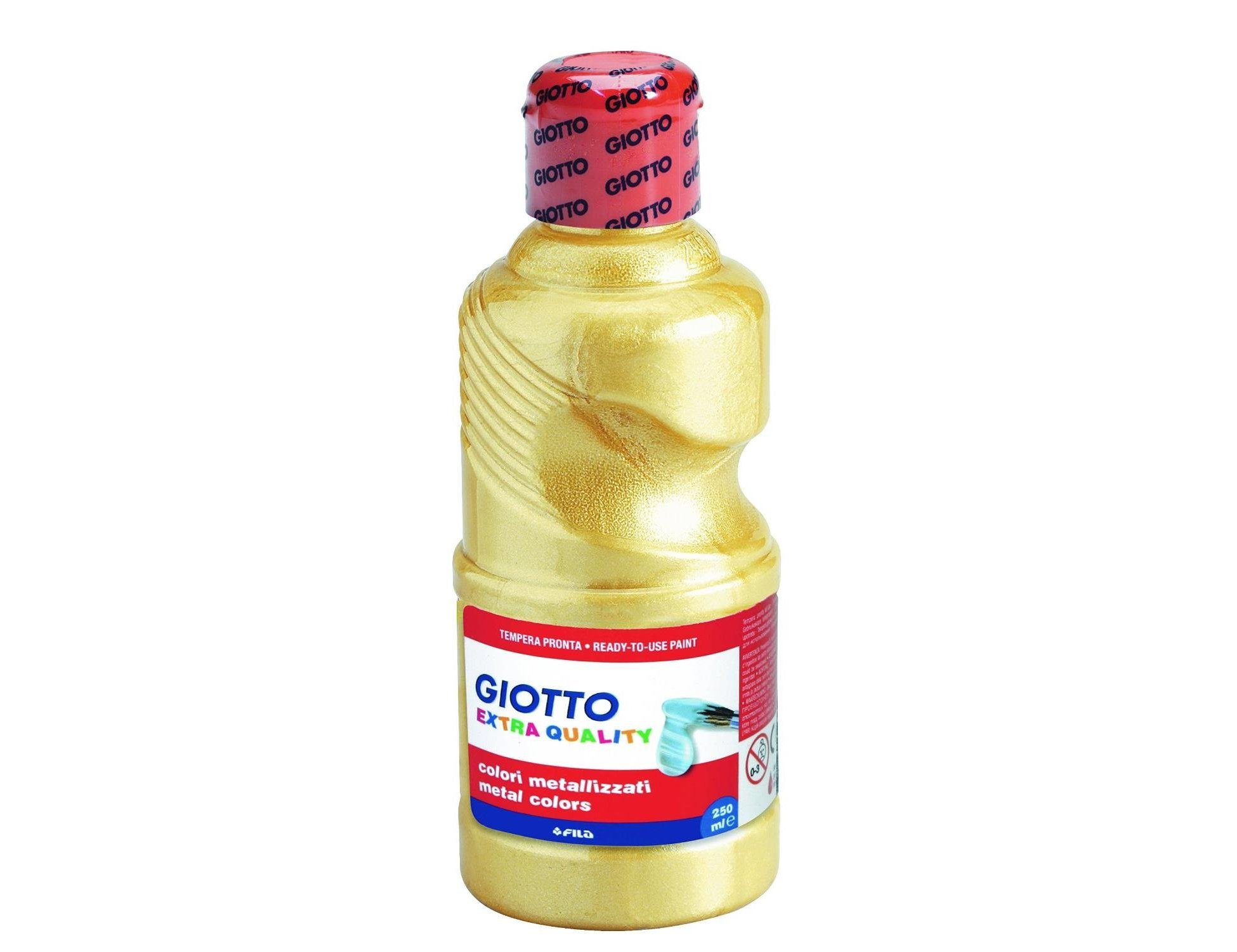 Giotto metallic school gouache paint, 250 ml, gold. ( Imagem 4 de 5 ) - Preview