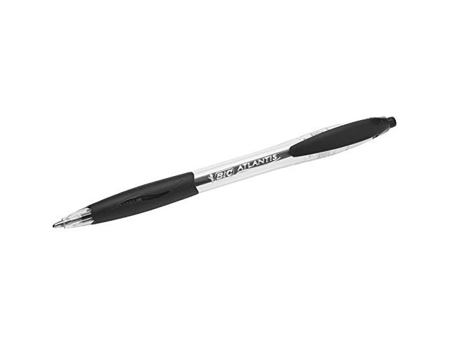 Esferografica bic atlantis preto retratil tinta oleo ponta de 1 mm (12 unidades) ( Imagem 3 de 4 ) - Preview