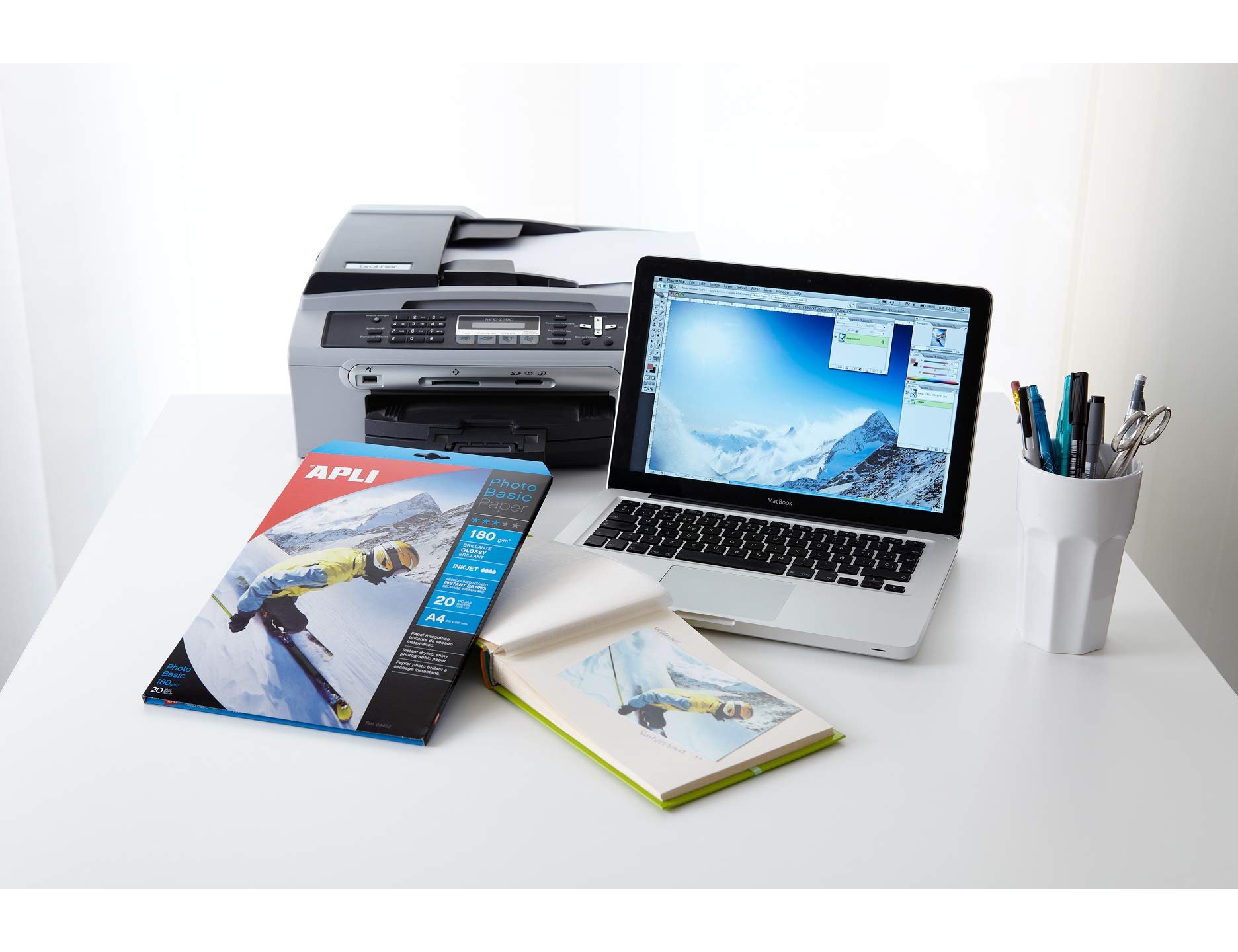Papel fotografico apli glossy din a4 pack de 100 folhas 140 gr ( Imagem 4 de 6 ) - Preview