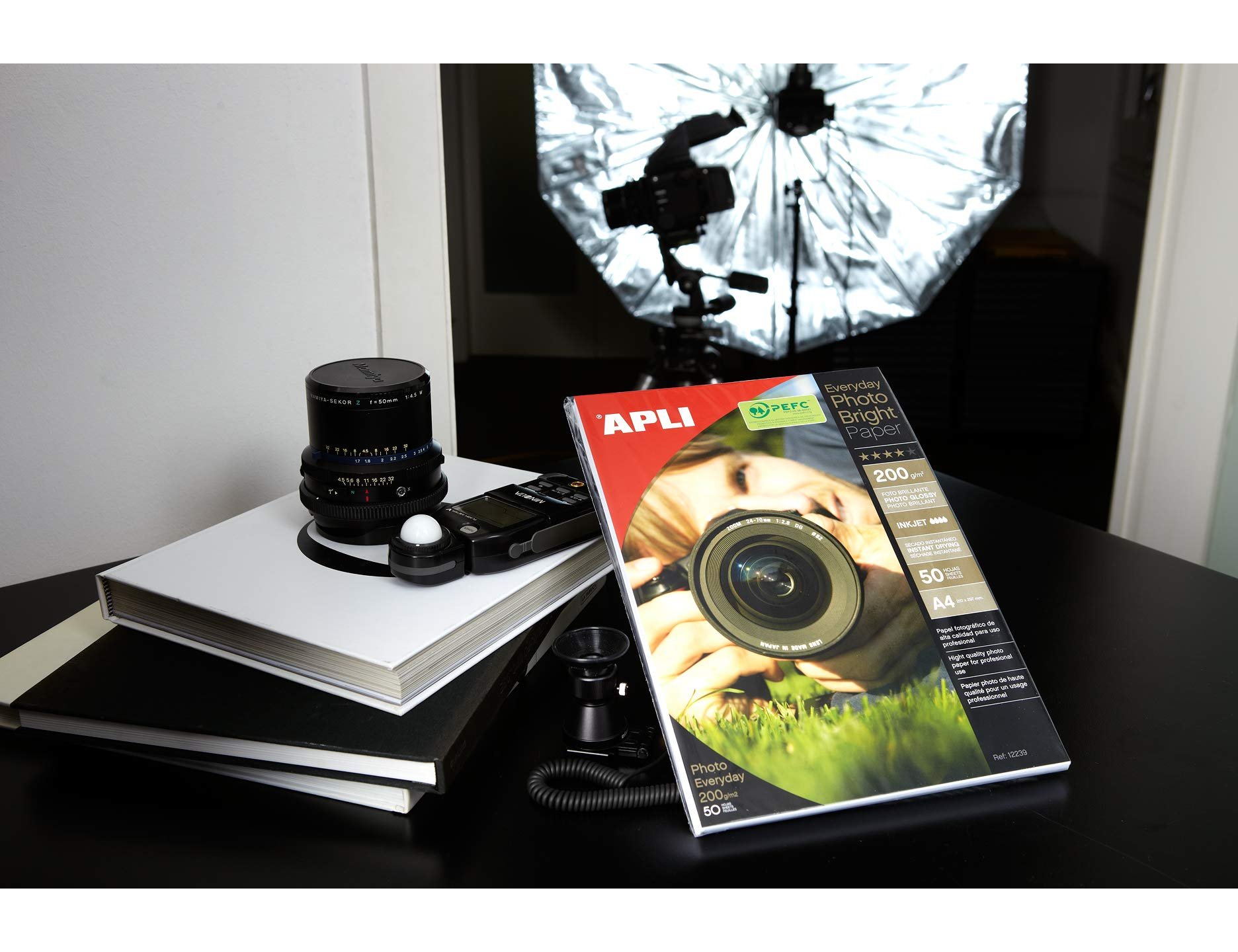 Papel fotografico apli glossy din a4 pack de 100 folhas 140 gr ( Imagem 5 de 6 ) - Preview