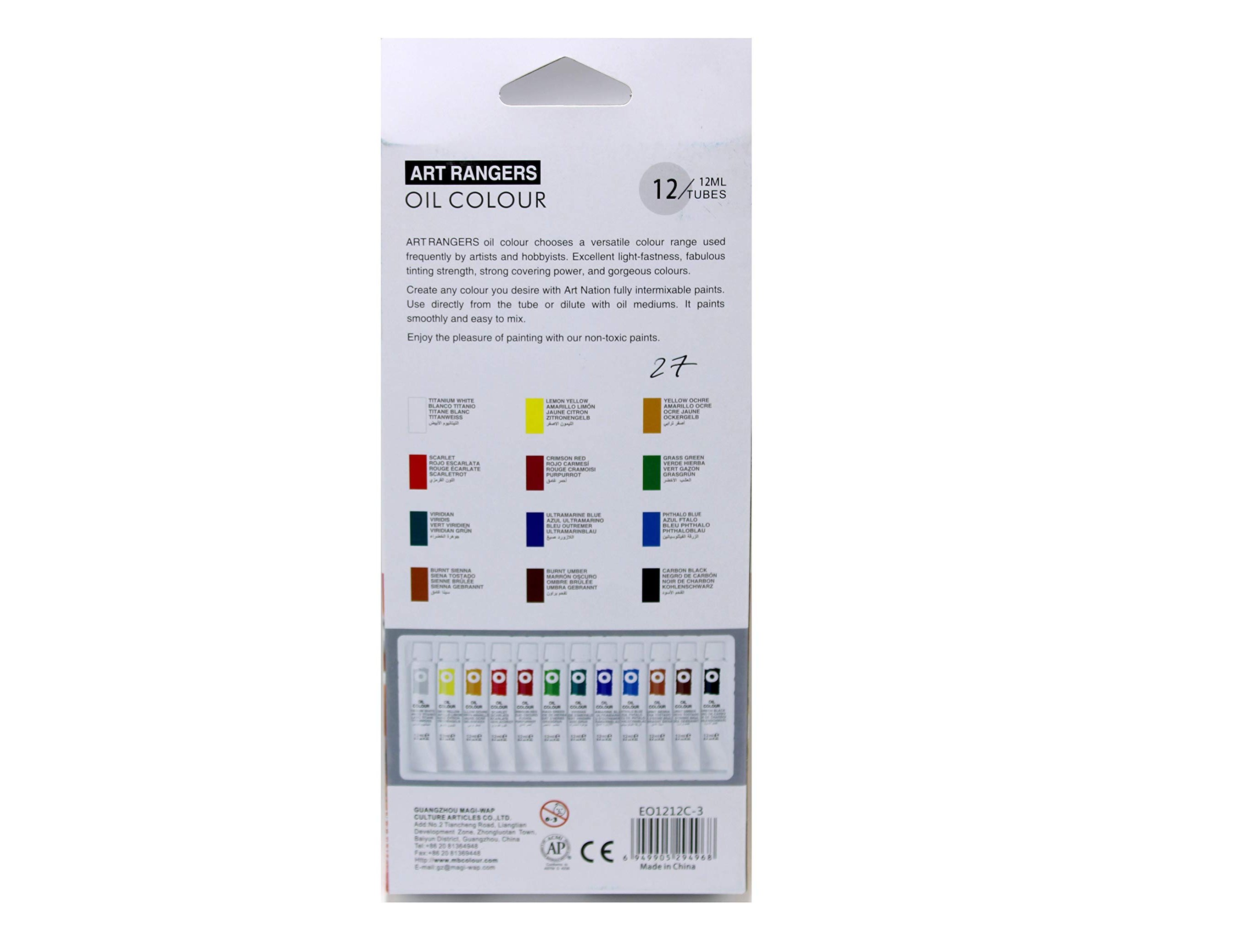 Pintura oleo artist caixa cartao de 12 cores sortidas tubo de 12 ml ( Imagem 4 de 4 ) - Preview