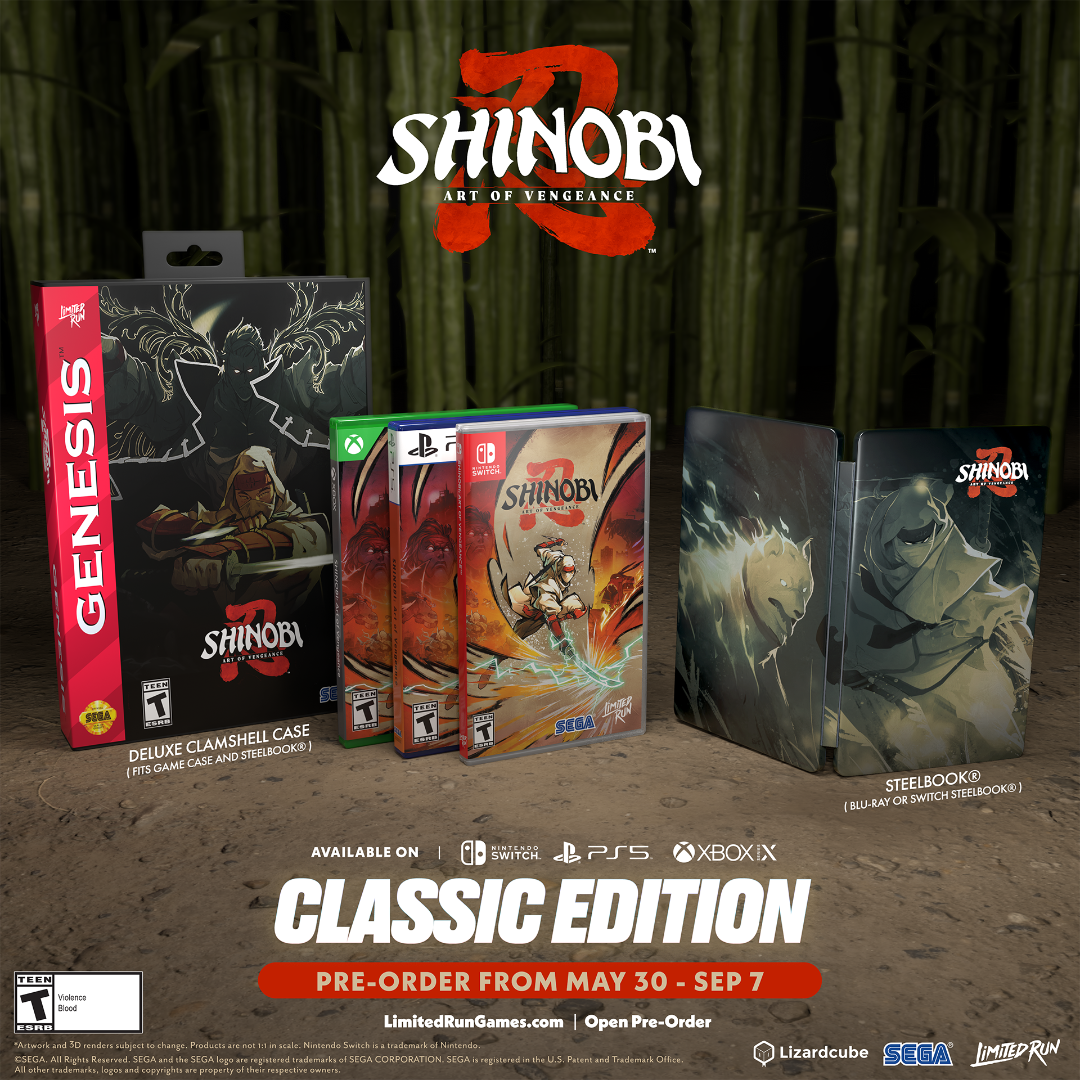 SHINOBI: Art of Vengeance Classic Edition Limited Run Nintendo Switch ( Imagem 2 de 2 ) - Preview