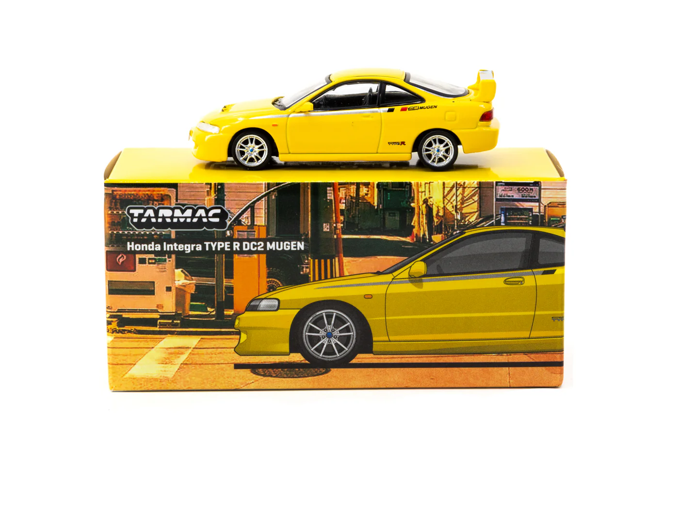 Tarmac Works Honda Integra TYPE R DC2 MUGEN Sunlight Yellow 1:64 ( Imagem 3 de 3 ) - Preview
