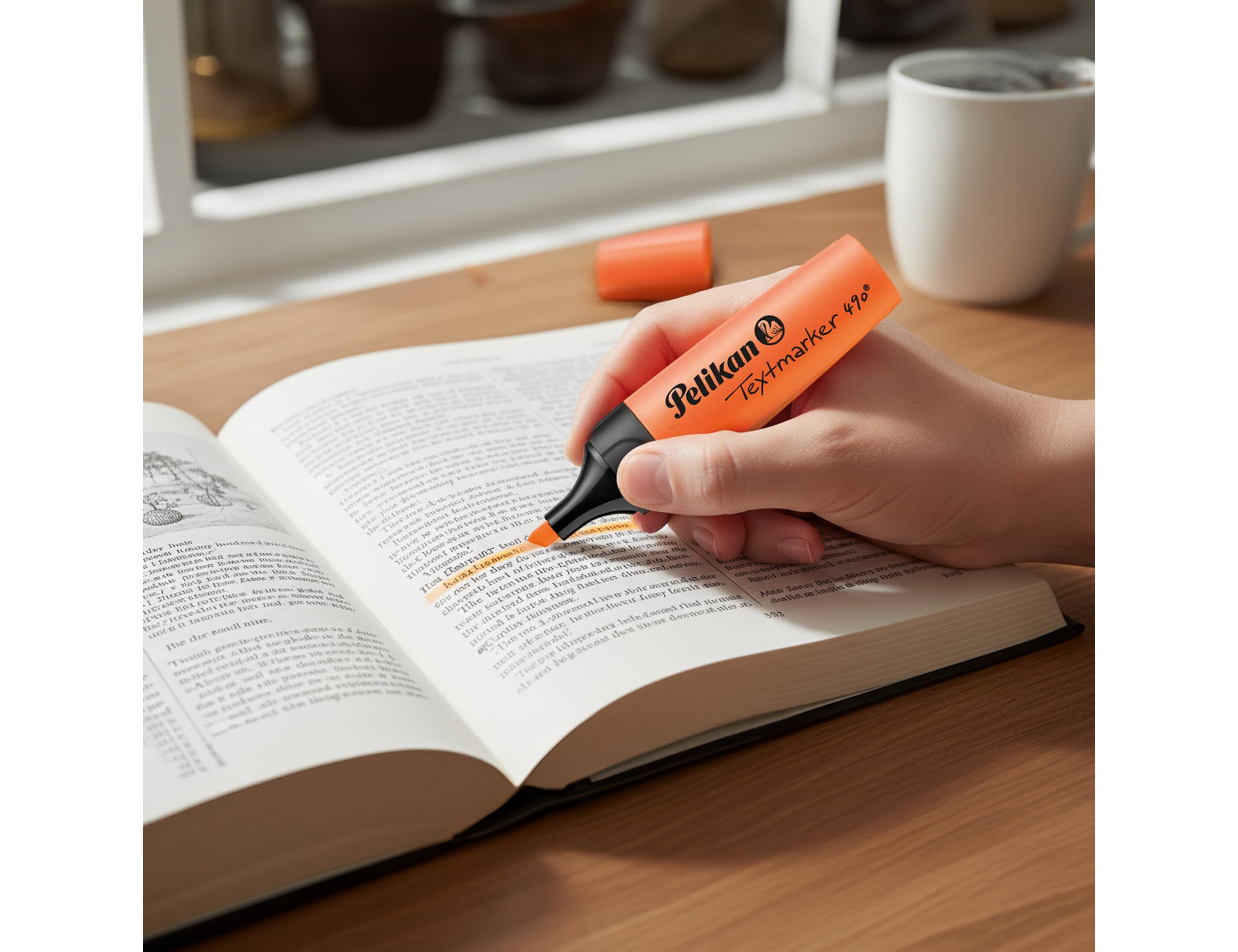 Marcador fluorescente pelikan textmarker 490 laranja (10 unidades) ( Imagem 4 de 7 ) - Preview