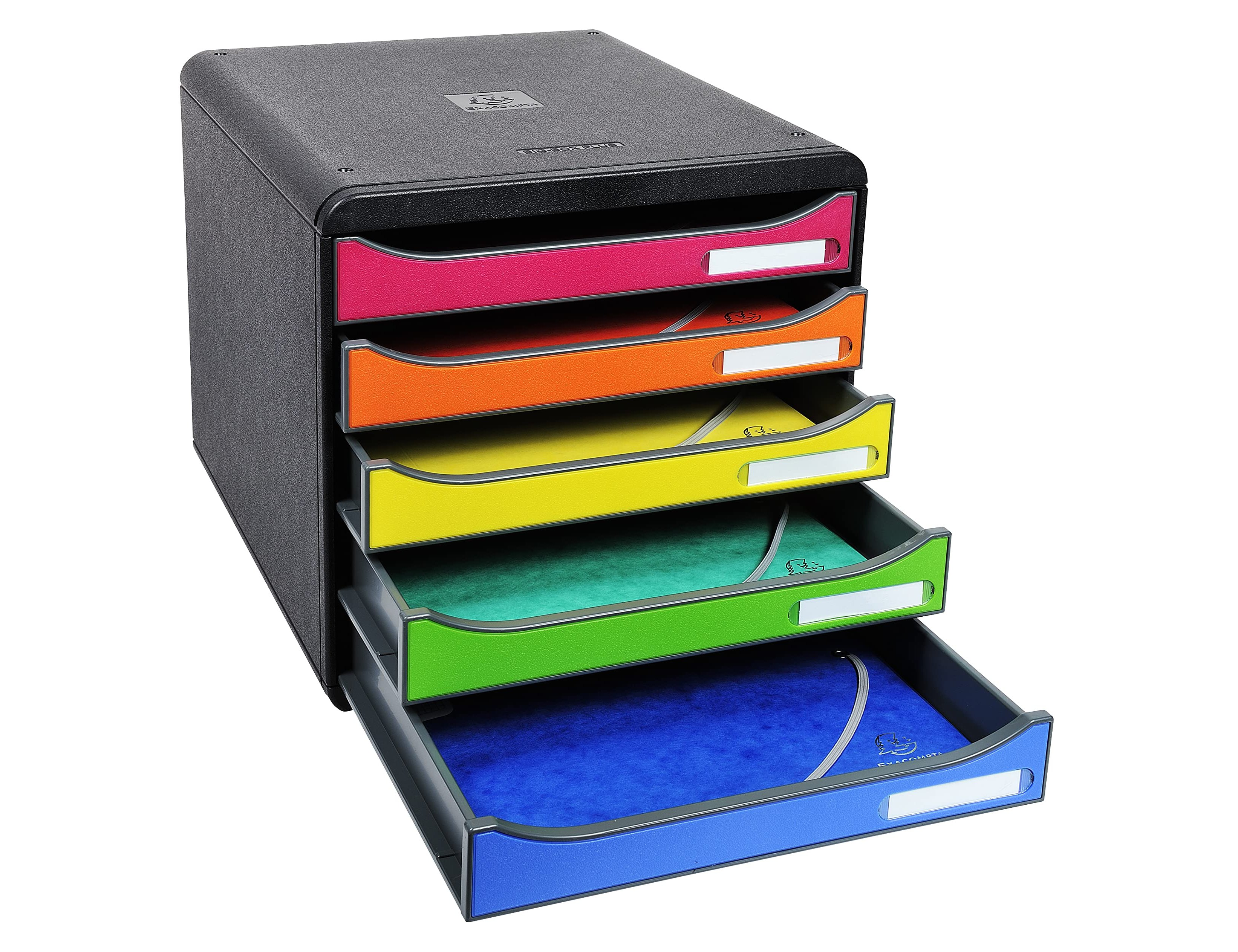 Bloco classificador de secretaria exacompta big-box plus classic iderama arlequin 5 gavetas multicolor 347x278x271 mm ( Imagem 5 de 11 ) - Preview
