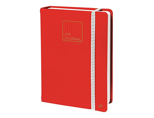 Caderno quo vadis life journal infinite dots pontos 15x21 cm 224 folhas capa vermelho ( Imagem 3 de 8 ) - Preview