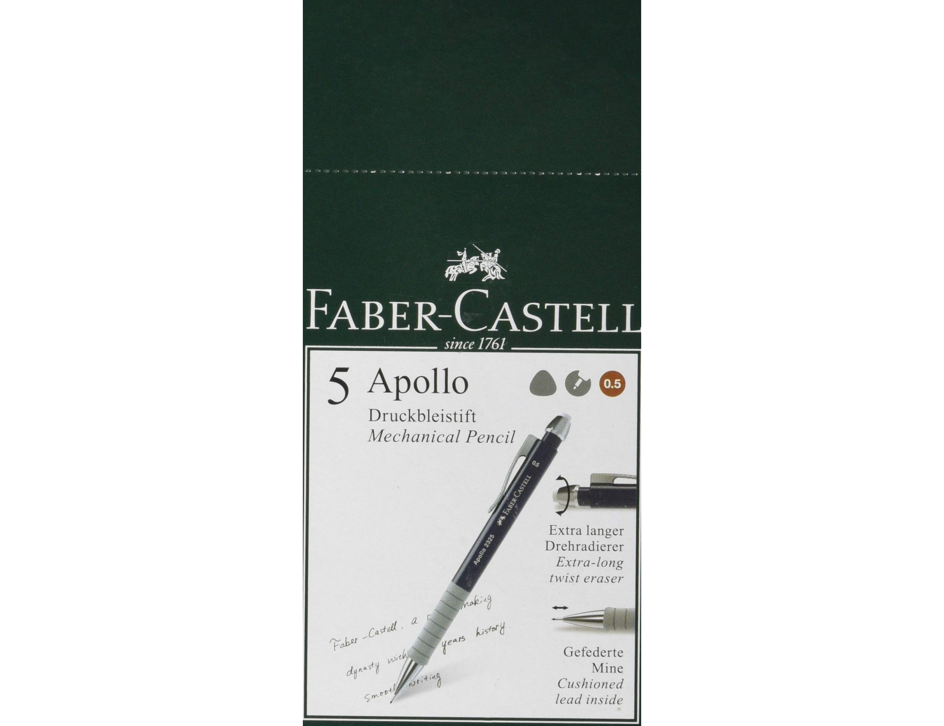 Lapiseira faber castell 0.5 mm apollo retratil cor azul escuro (5 unidades) ( Imagem 4 de 5 ) - Preview