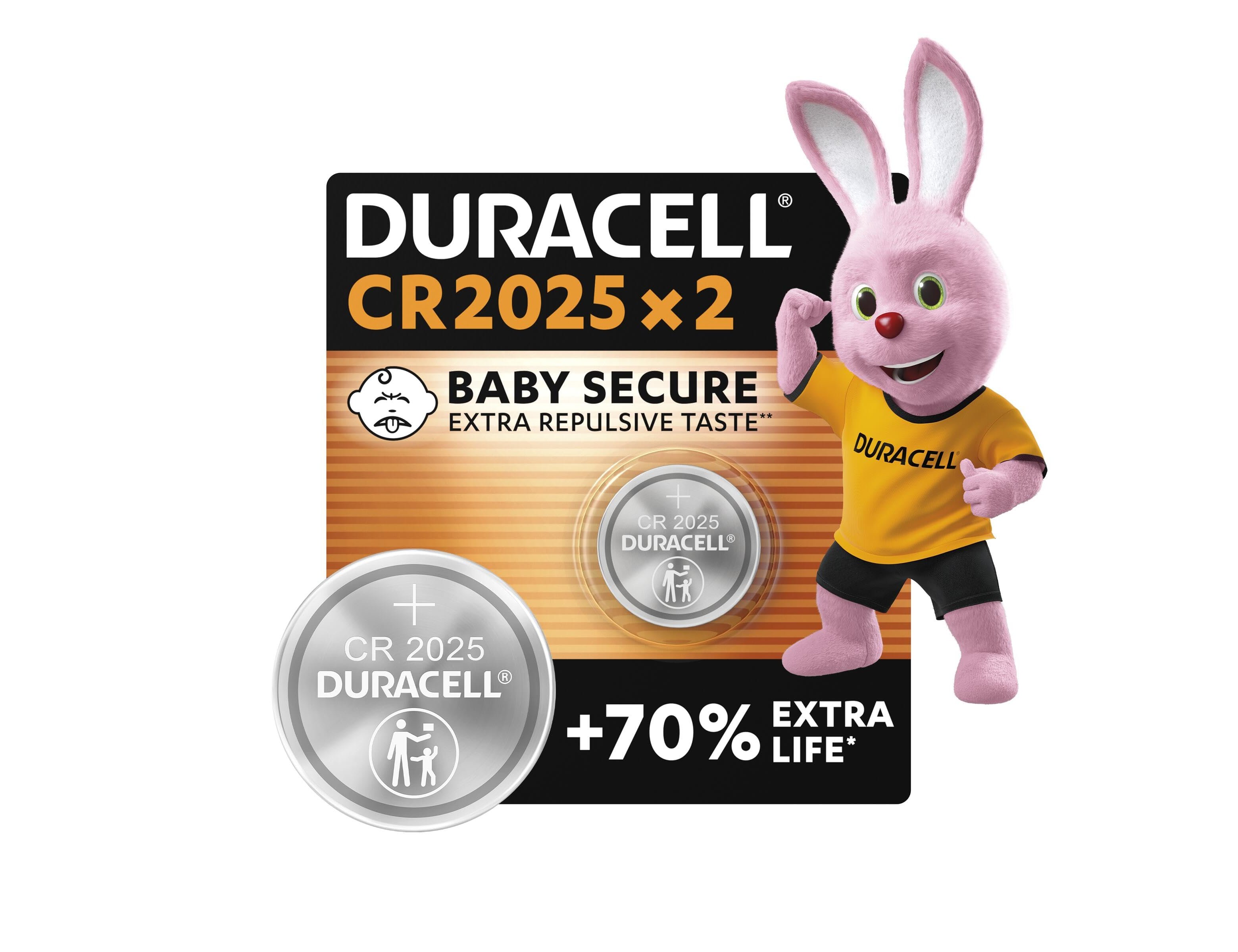 Pilha duracell alcalina botao cr2025 blister 2 unidades ( Imagem 3 de 9 ) - Preview