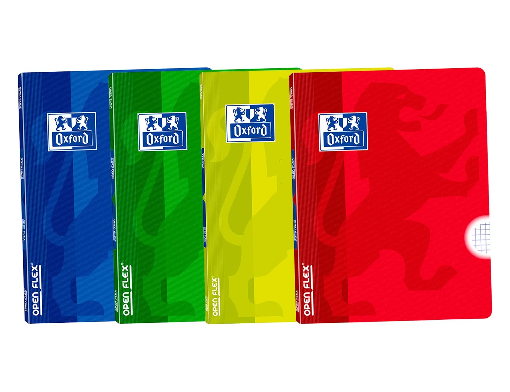 Caderno agrafado oxford openflex capa plastico din a4 48 folhas pautado cores pastel sortidas (10 unidades) ( Imagem 3 de 8 ) - Preview