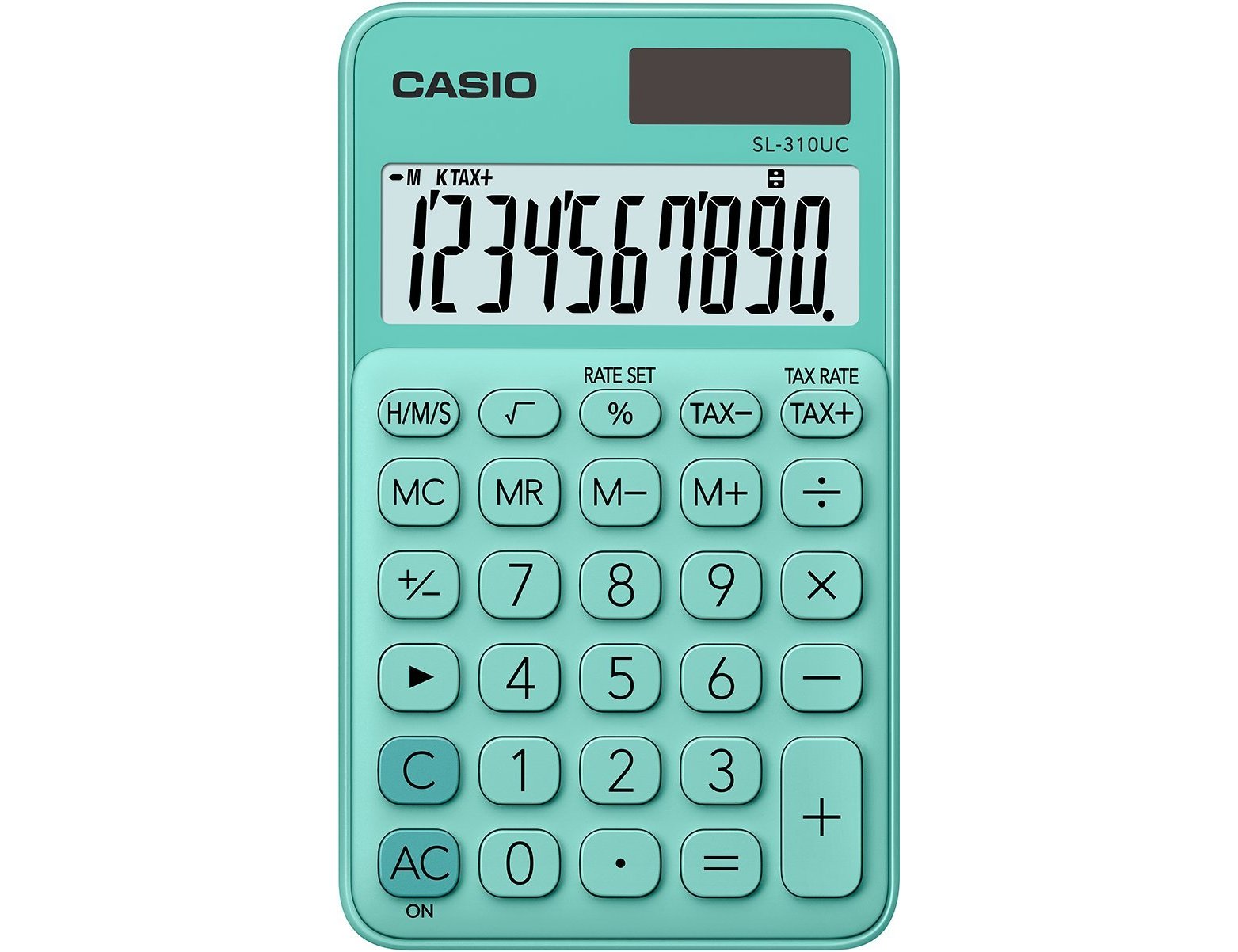 Calculadora casio sl-310uc-gn bolso 10 digitos tax +/- tecla duplo zero cor verde ( Imagem 3 de 8 ) - Preview