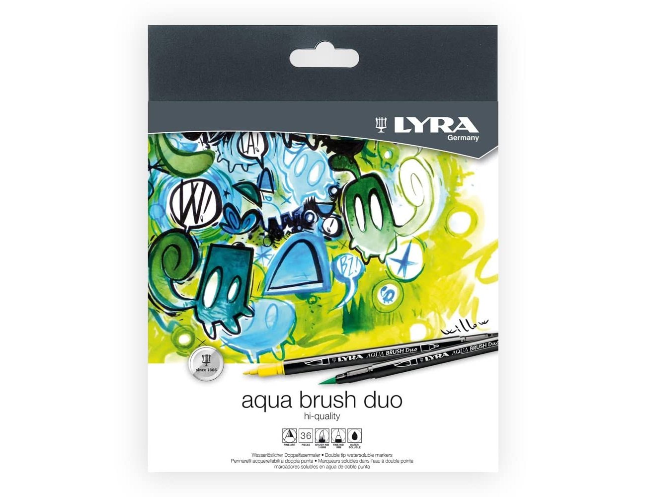 Marcador lyra aqua brush duo caixa de 36 cores ( Imagem 3 de 4 ) - Preview
