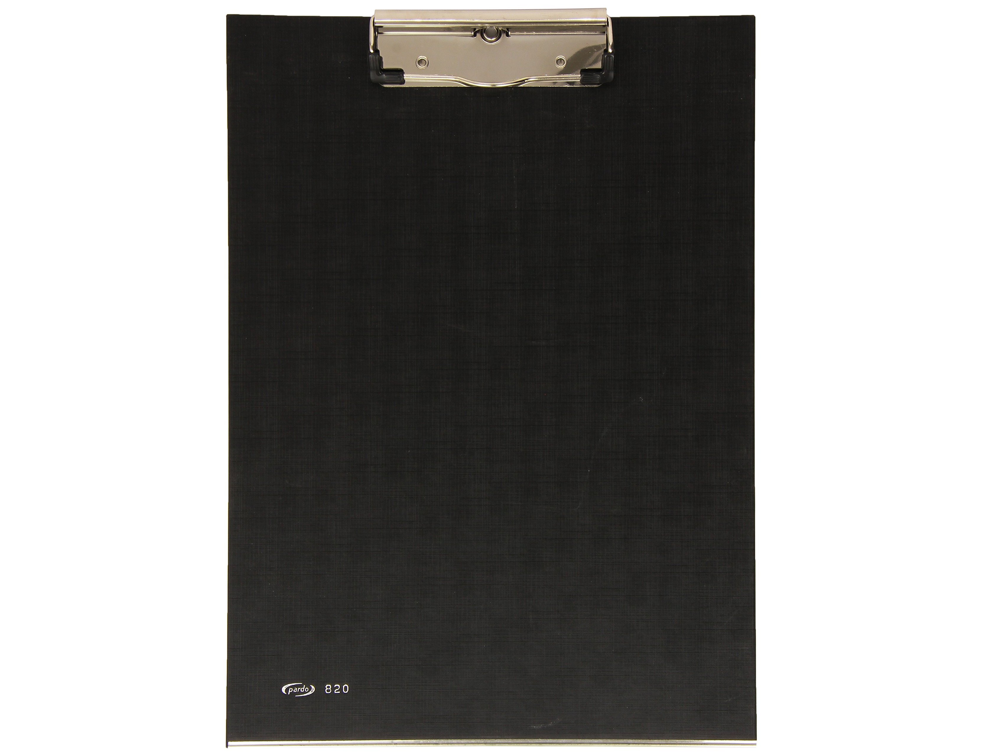 Porta notas pardo cartao forrado pvc folio com miniclip metalico preto ( Imagem 3 de 3 ) - Preview