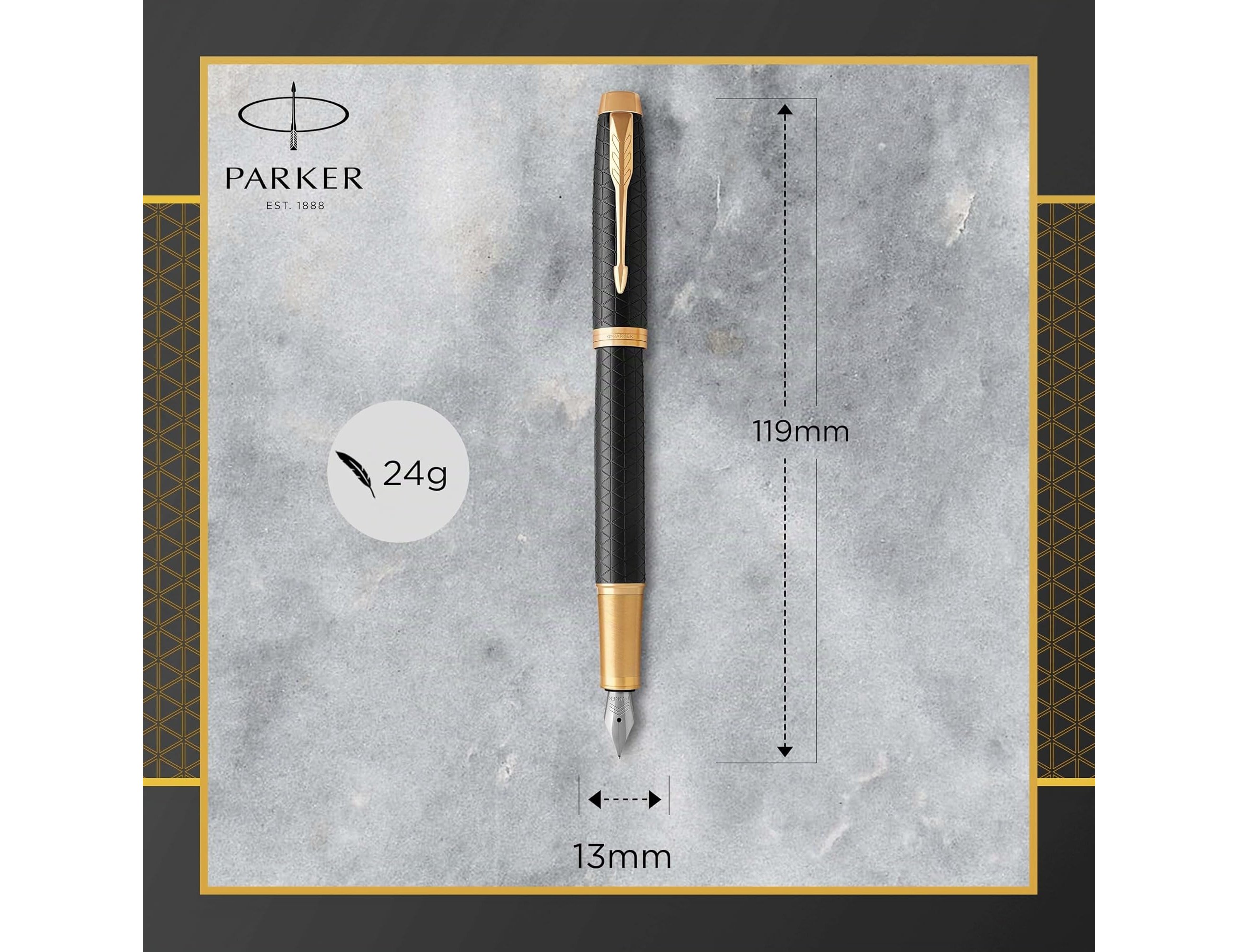 Caneta parker pk im premium preto gt ( Imagem 5 de 11 ) - Preview