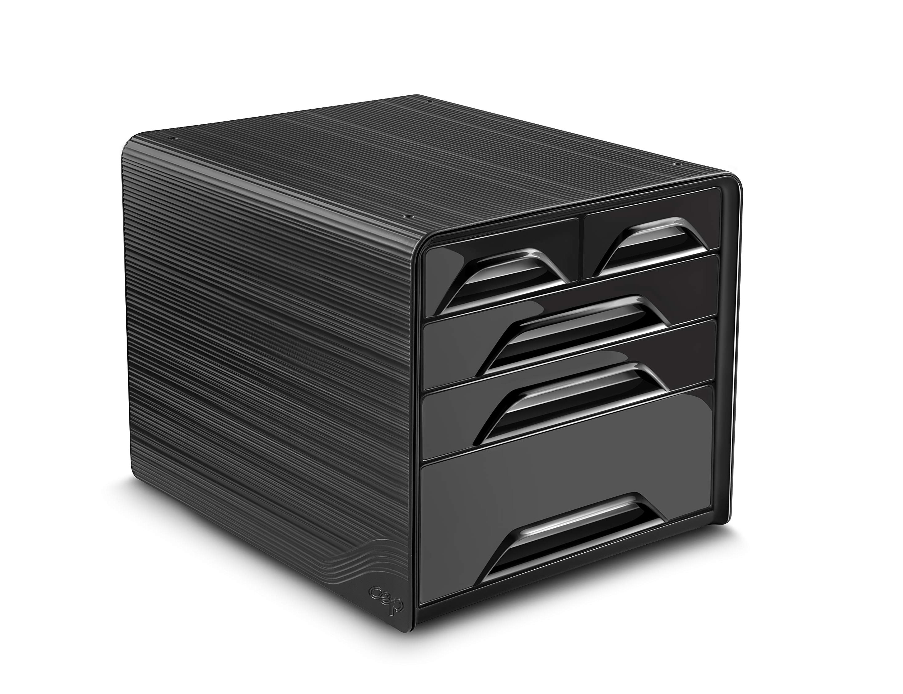 Blocos classificadores de secretaria cep 5 gavetas mistos preto/preto 360x288x270 mm ( Imagem 3 de 4 ) - Preview