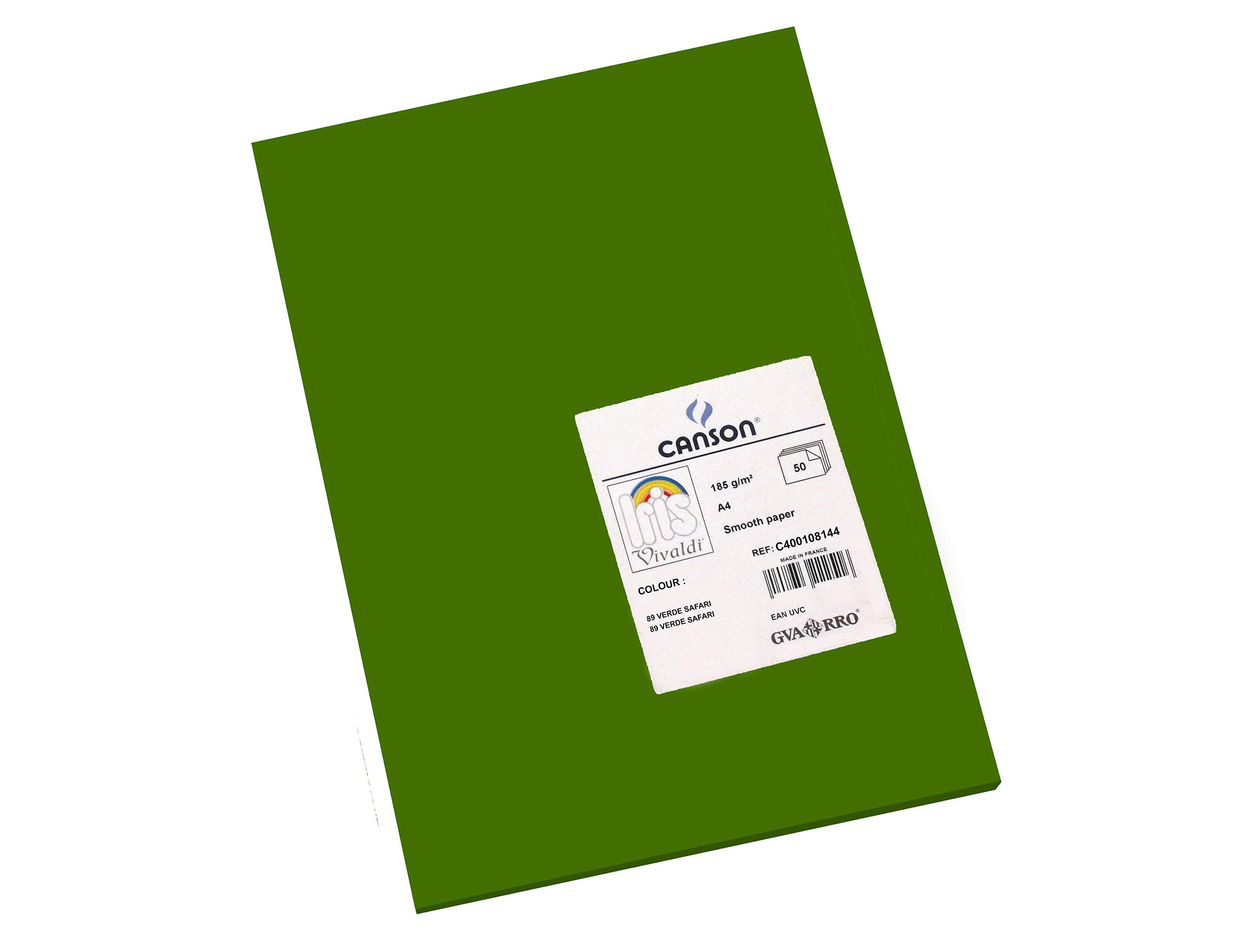 Pack 50 Folhas Cartolina Iris 185/A4 Verde Safari ( Imagem 3 de 3 ) - Preview