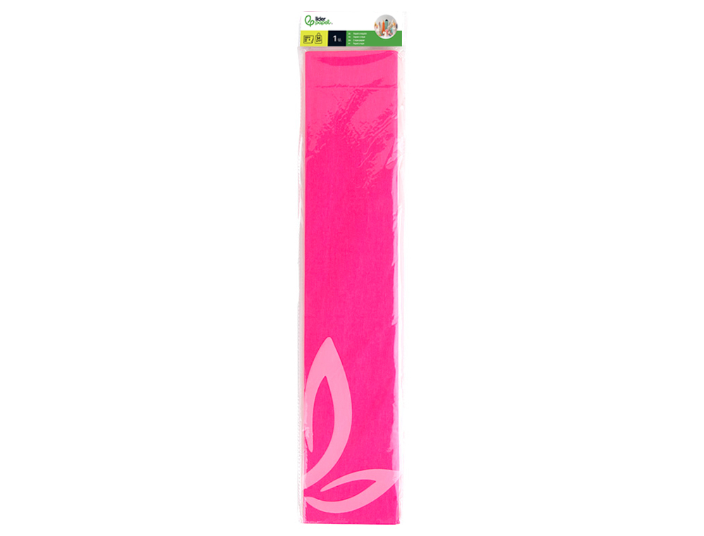 Papel crepe liderpapel 50 cm x 2,5 m 34gr rosa fluorescente ( Imagem 3 de 9 ) - Preview