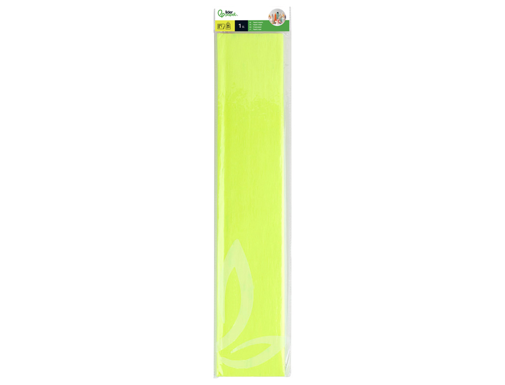 Papel crepe liderpapel 50 cm x 2,5 m 34gr amarelo fluorescente ( Imagem 3 de 9 ) - Preview