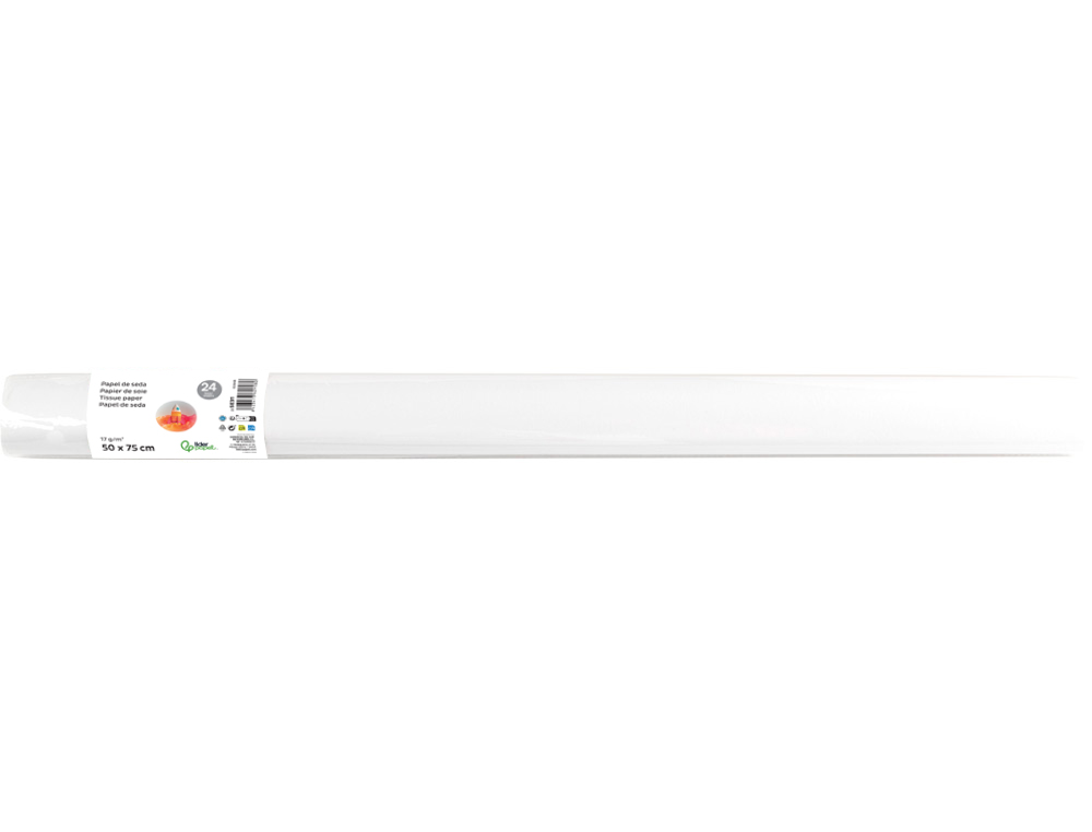 Rolo de papel seda liderpapel branco 17gr de 24 folhas 50x75cm ( Imagem 3 de 11 ) - Preview