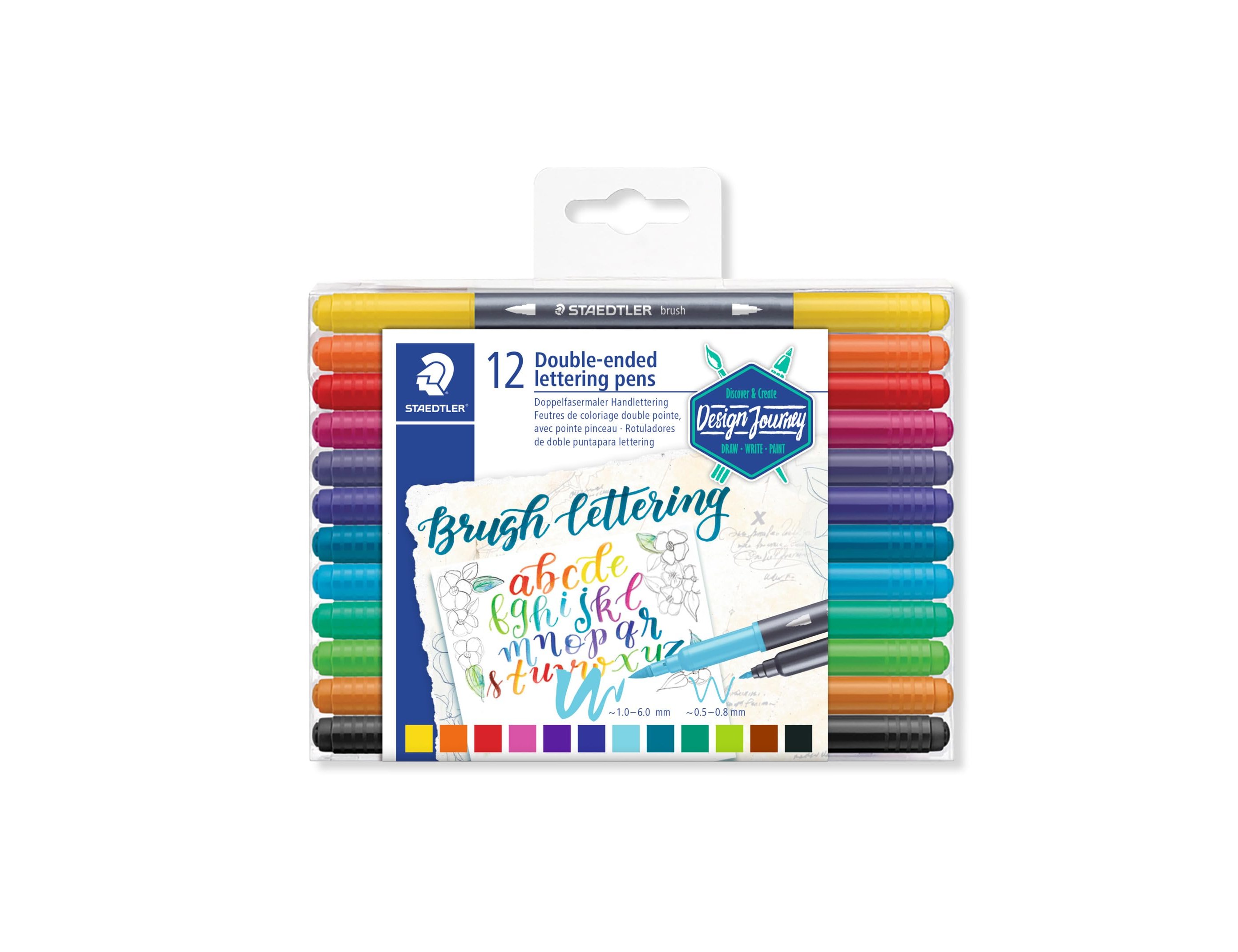 Marcador staedtler 3004 dupla ponta para hand lettering estojo de 12 unidades cores sortidas ( Imagem 5 de 7 ) - Preview