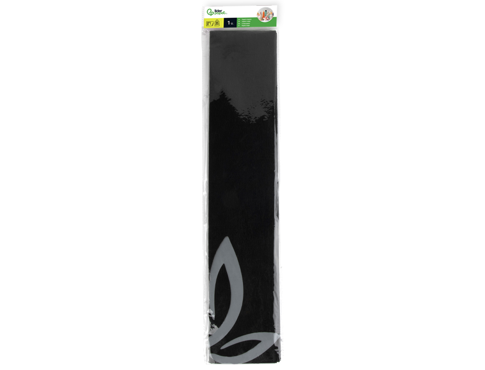 Papel crepe em celofane liderpapel 50 cm x 2,5 m preto classico ( Imagem 3 de 5 ) - Preview