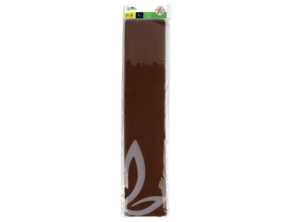 Papel crepe em celofane liderpapel 50 cm x 2,5 m castanho classico ( Imagem 3 de 5 ) - Preview