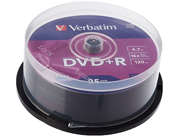 Dvd+r verbatim capacidade 4.7gb velocidade 16x 120 min torre de 25 unidades ( Imagem 3 de 5 ) - Preview